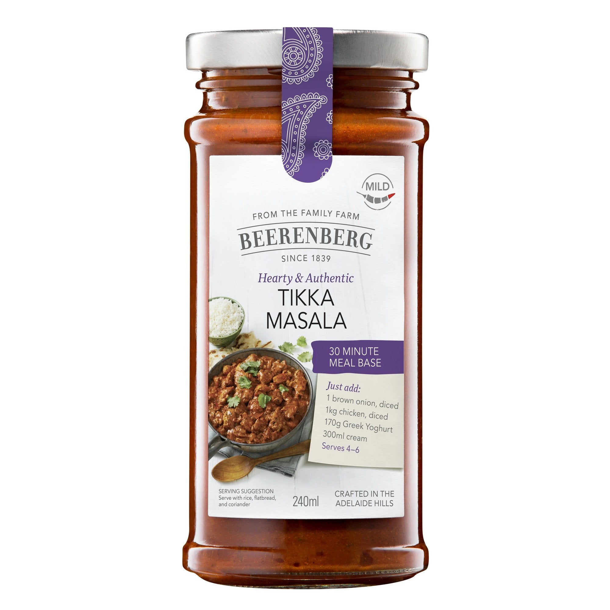 Beerenberg Tikka Masala Meal Base, 240 ml