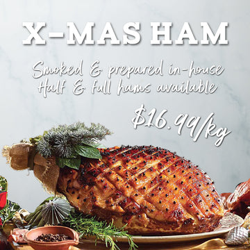 Christmas Ham - $16.99/kg - $25 DEPOSIT